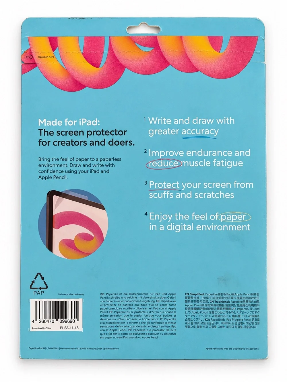 Paperlike Screen Protector 2 Pack iPad Pro 11” iPad Air 10.9”